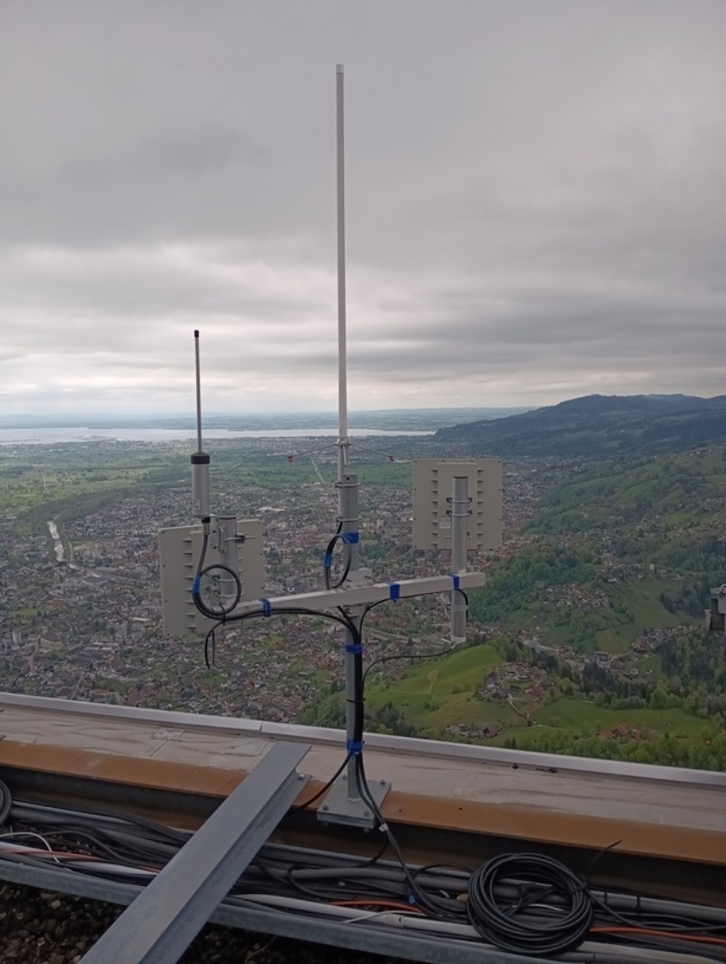 Antennenanlage auf dem Dach des Panoramarestaurants am Karren OE9XKV (c) Fabian OE9LTX